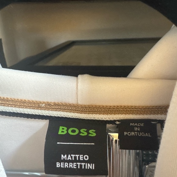 Boss White Pullover Hoodie with Raised Logo - Picture 3 of 3